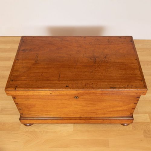 VICTORIAN MAHOGANY TRUNK C1880 - ADDITIONAL PHOTO 4