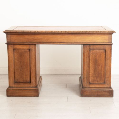 LATE 19TH CENTURY SOLID OAK GREEN MAN STYLE DESK - ADDITIONAL PHOTO 4