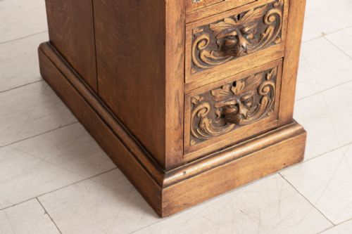 LATE 19TH CENTURY SOLID OAK GREEN MAN STYLE DESK - ADDITIONAL PHOTO 6