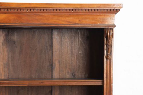 VICTORIAN OPEN BOOKCASE IN WALNUT C1890 - ADDITIONAL PHOTO 2