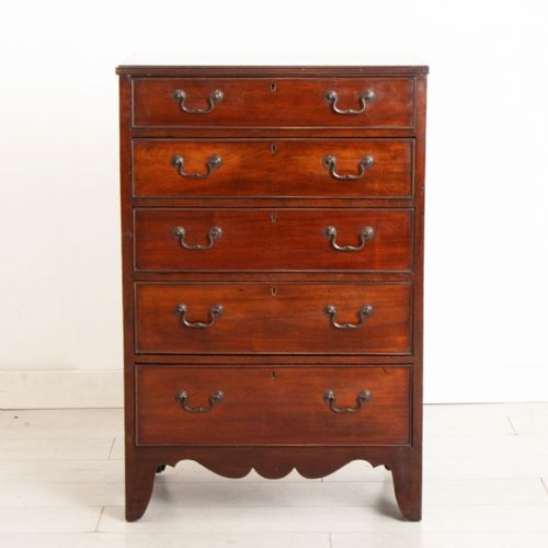 MAHOGANY 5 DRAWER EDWARDIAN CHEST WITH ORIGINAL HANDLES - ADDITIONAL PHOTO 1