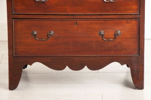 MAHOGANY 5 DRAWER EDWARDIAN CHEST WITH ORIGINAL HANDLES - ADDITIONAL PHOTO 5