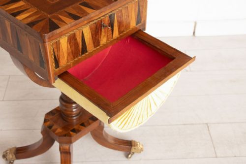 VICTORIAN TUNBRIDGE WARE MARQUETRY SEWING BOX - ADDITIONAL PHOTO 5