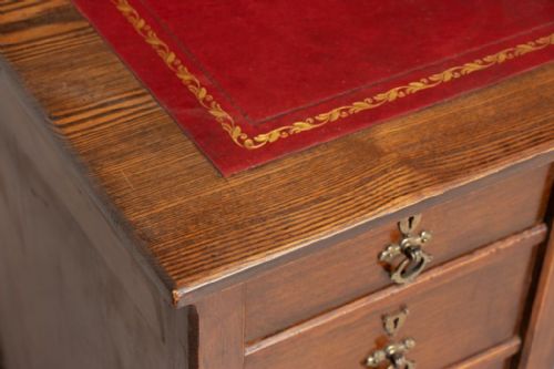 VICTORIAN ARTS CRAFTS DESK IN ASH WITH NINE DRAWERS - ADDITIONAL PHOTO 3