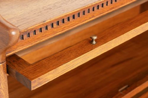 ANTIQUE SECTIONAL BOOKCASE IN GOLDEN OAK BY LEBUS C1910 - ADDITIONAL PHOTO 6