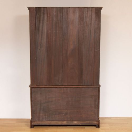 EDWARDIAN MAHOGANY BOOKCASE WITH GLAZED TOP SECTION C1910 - ADDITIONAL PHOTO 7