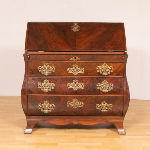ANTIQUE BAROQUE STYLE DUTCH BUREAU IN ROSEWOOD C1800 - ADDITIONAL PHOTO 1