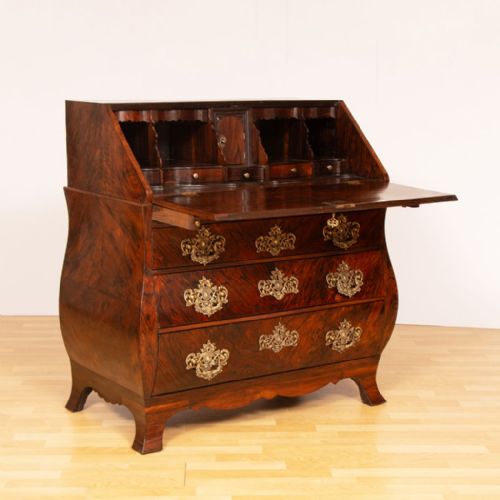 ANTIQUE BAROQUE STYLE DUTCH BUREAU IN ROSEWOOD C1800 - ADDITIONAL PHOTO 5