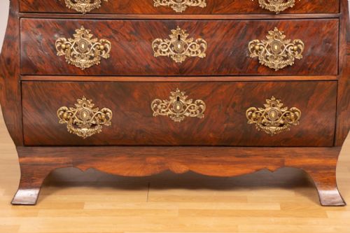 ANTIQUE BAROQUE STYLE DUTCH BUREAU IN ROSEWOOD C1800 - ADDITIONAL PHOTO 6