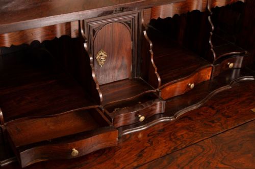 ANTIQUE BAROQUE STYLE DUTCH BUREAU IN ROSEWOOD C1800 - ADDITIONAL PHOTO 9