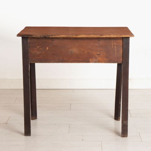 GEORGIAN OAK LOWBOY TABLE WITH THREE DRAWERS - ADDITIONAL PHOTO 9