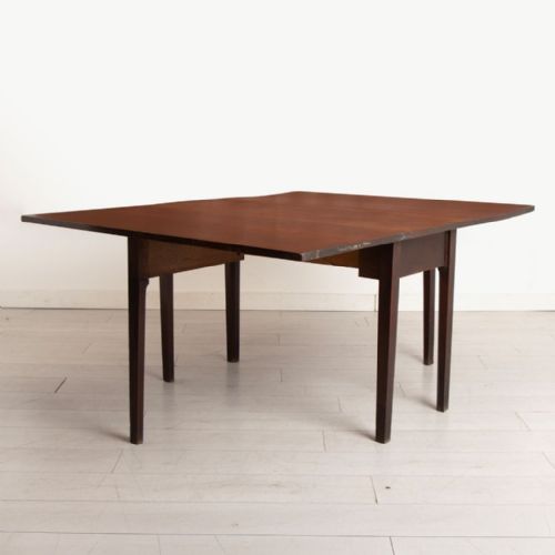 LATE 18TH CENTURY SOLID MAHOGANY DROP LEAF DINING TABLE - ADDITIONAL PHOTO 1