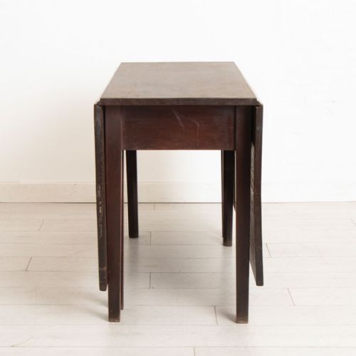 LATE 18TH CENTURY SOLID MAHOGANY DROP LEAF DINING TABLE - ADDITIONAL PHOTO 3