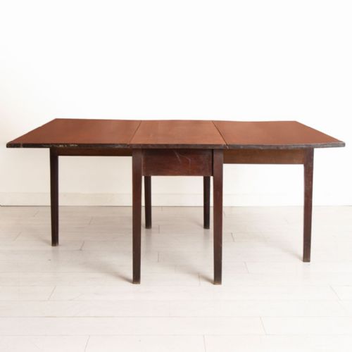 LATE 18TH CENTURY SOLID MAHOGANY DROP LEAF DINING TABLE - ADDITIONAL PHOTO 4