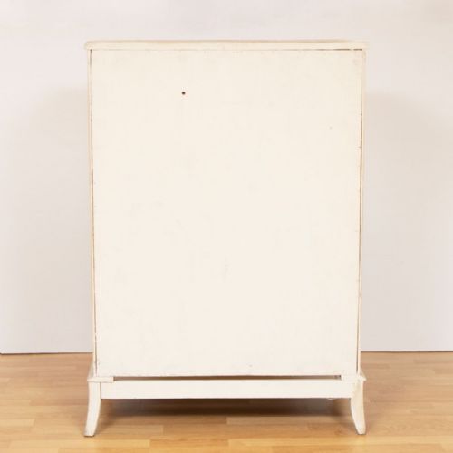 LATER PAINTED CHEST OF DRAWERS C1900 WITH REPLACEMENT HANDLES - ADDITIONAL PHOTO 7