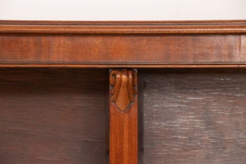 LARGE ANTIQUE MAHOGANY OPEN BOOKCASE WITH ADJUSTABLE SHELVES C1900 - ADDITIONAL PHOTO 4