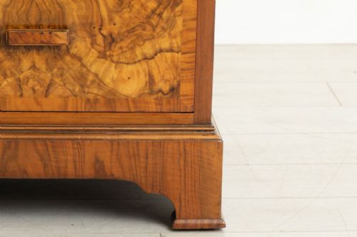 WALNUT BURR WALNUT MAHOGANY LINED CHEST OF DRAWERS BY WARING GILLOW C1910 - ADDITIONAL PHOTO 4