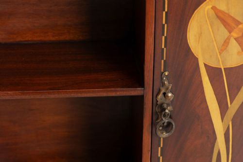 ARTS CRAFTS MAHOGANY BOOKCASE BY SHAPLAND PETTER - ADDITIONAL PHOTO 1
