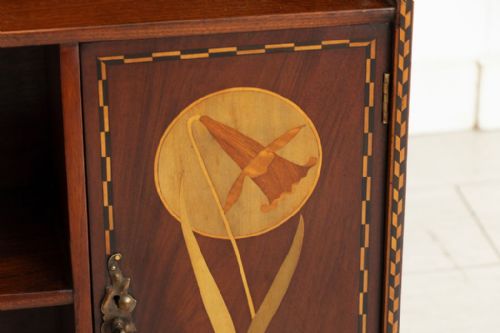 ARTS CRAFTS MAHOGANY BOOKCASE BY SHAPLAND PETTER - ADDITIONAL PHOTO 3