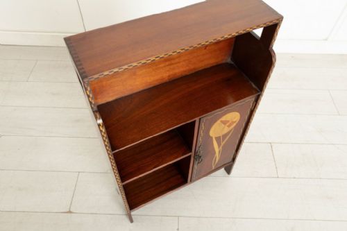 ARTS CRAFTS MAHOGANY BOOKCASE BY SHAPLAND PETTER - ADDITIONAL PHOTO 6