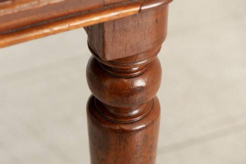VICTORIAN MAHOGANY WRITING TABLE WITH TAN LEATHER TOP C1870 - ADDITIONAL PHOTO 8