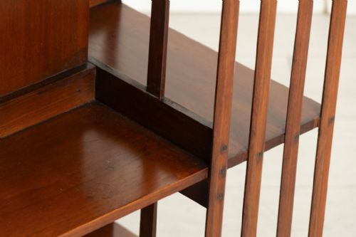 VICTORIAN WALNUT REVOLVING BOOKCASE BY JAMES SHOOLBRED CO LONDON C1880 - ADDITIONAL PHOTO 5
