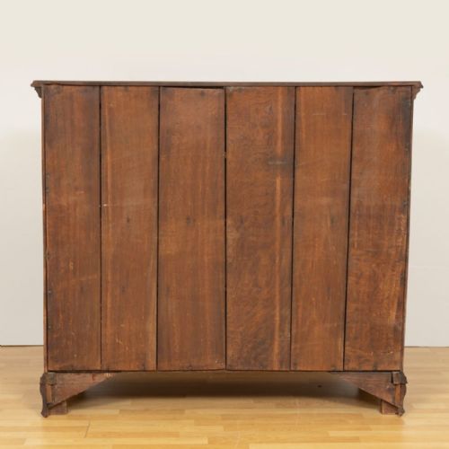 GEORGIAN CUBAN MAHOGANY OAK LINED CHEST OF DRAWERS WITH BRASS SWAN NECK HANDLES OGEE FEET C1780 - ADDITIONAL PHOTO 6