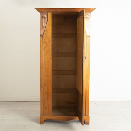 ARTS CRAFTS OAK HALL CUPBOARD C1900 - ADDITIONAL PHOTO 7