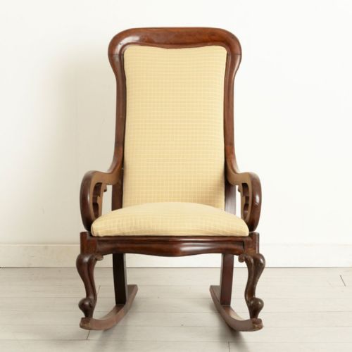 VICTORIAN MAHOGANY ROCKING CHAIR - ADDITIONAL PHOTO 1
