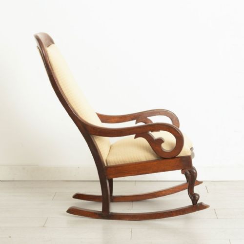 VICTORIAN MAHOGANY ROCKING CHAIR - ADDITIONAL PHOTO 2