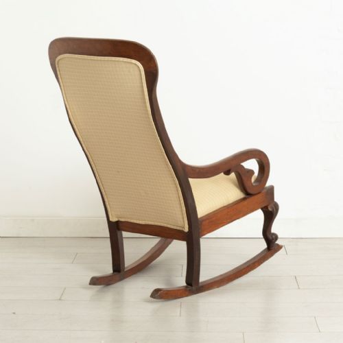 VICTORIAN MAHOGANY ROCKING CHAIR - ADDITIONAL PHOTO 3