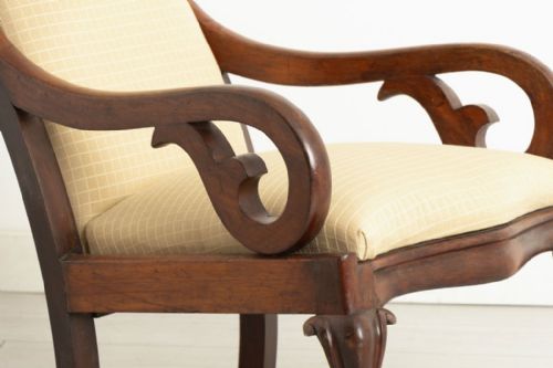 VICTORIAN MAHOGANY ROCKING CHAIR - ADDITIONAL PHOTO 5