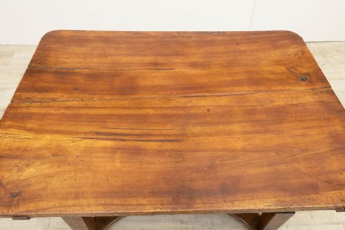 FRENCH TYROLEAN WALNUT COFFEE TABLE WITH SLIDING TOP FOR STORAGE - ADDITIONAL PHOTO 2