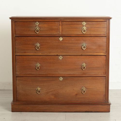 arts crafts chest of drawers in mahogany c1900 - CATEGORY: ANTIQUE CHEST OF DRAWERS - DATED 1900