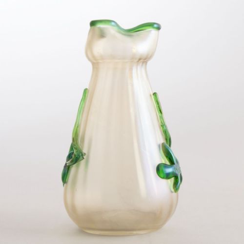 AUSTRIAN ART NOUVEAU IRIDESCENT GLASS VASE C1900 - ADDITIONAL PHOTO 1