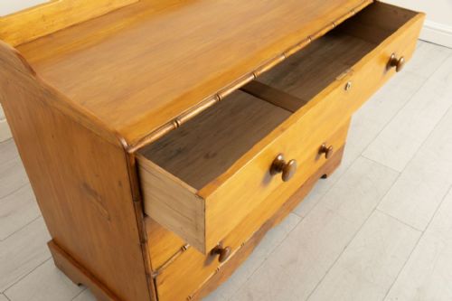 19TH CENTURY FAUX BAMBOO PINE CHEST OF DRAWERS - ADDITIONAL PHOTO 7