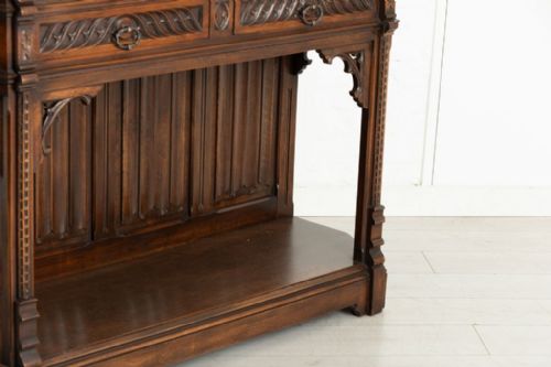 LATE 19TH CENTURY GOTHIC REVIVAL CREEDENCE CABINET - ADDITIONAL PHOTO 8