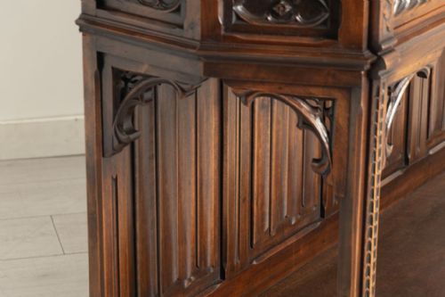 LATE 19TH CENTURY GOTHIC REVIVAL CREEDENCE CABINET - ADDITIONAL PHOTO 9