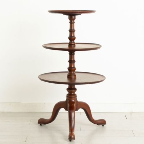 REGENCY DUMB WAITER IN FIDDLEBACK MAHOGANY C1820 - ADDITIONAL PHOTO 2