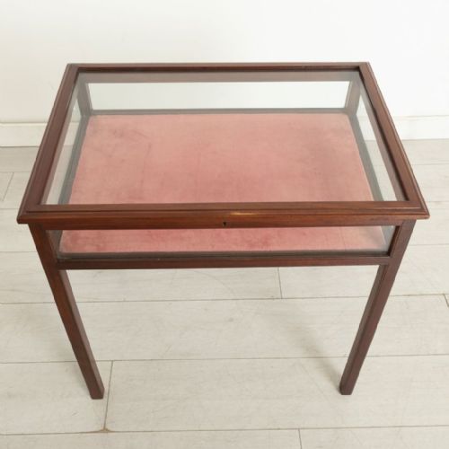 EDWARDIAN MAHOGANY DISPLAY CASE C1900 - ADDITIONAL PHOTO 1
