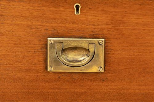 TEAK ROSEWOOD CHEST WITH BRASS MILITARY STYLE HANDLES C1900 - ADDITIONAL PHOTO 1