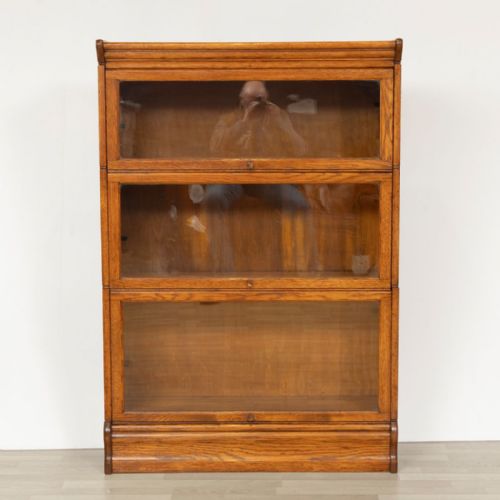ANTIQUE GOLDEN OAK SECTIONAL BOOKCASE C1900 - ADDITIONAL PHOTO 3