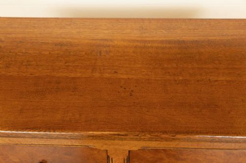 SMALL GOLDEN OAK BURR WALNUT CHEST OF DRAWERS - ADDITIONAL PHOTO 6