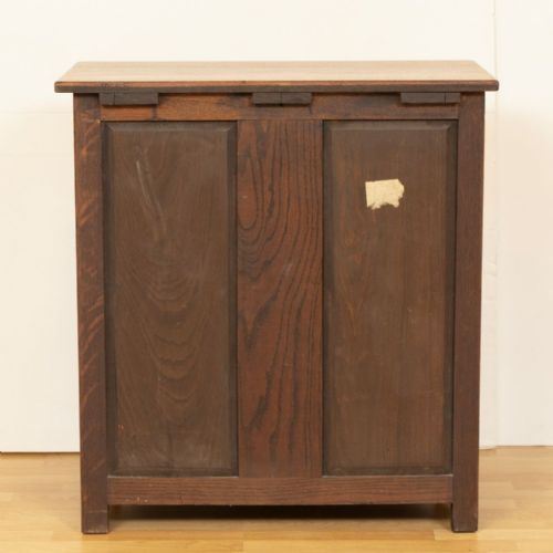 SMALL GOLDEN OAK BURR WALNUT CHEST OF DRAWERS - ADDITIONAL PHOTO 9