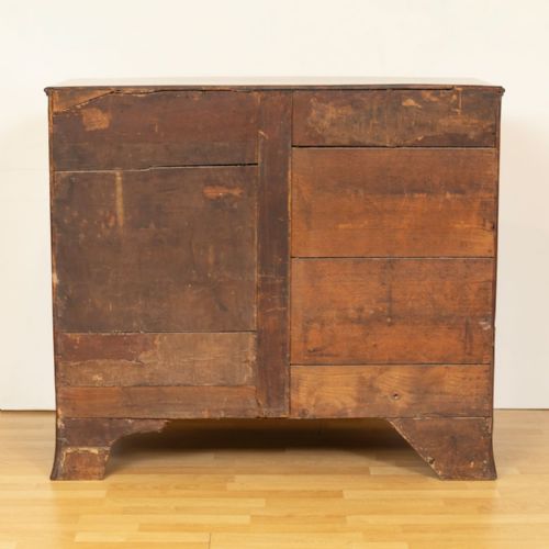 GEORGIAN MAHOGANY CHEST OF DRAWERS WITH STRING BANDING ORIGINAL HANDLES - ADDITIONAL PHOTO 10
