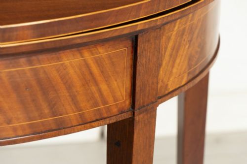 GEORGIAN DEMI LUNE MAHOGANY GAMES TABLE C1800 - ADDITIONAL PHOTO 2