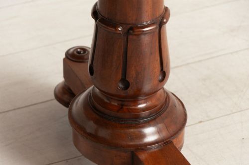 REGENCY LIBRARY TABLE IN MAHOGANY WITH TAN LEATHER TOP C1820 - ADDITIONAL PHOTO 2