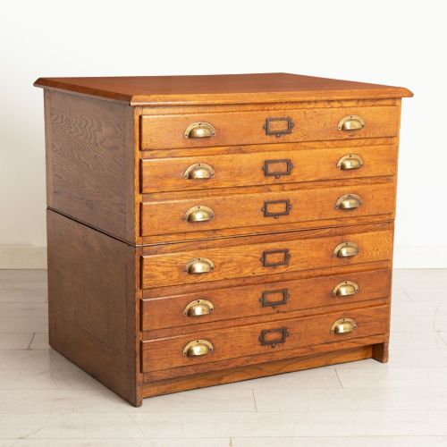 Antique Plans Chest in Oak C.1900