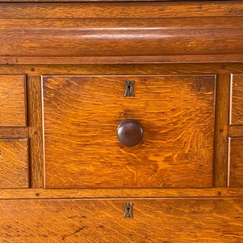 C1900 OAK CHEST OF DRAWERS - ADDITIONAL PHOTO 2