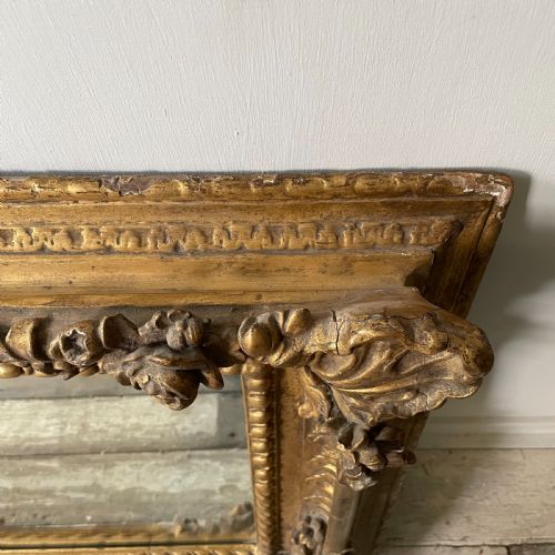 EARLY 19TH C CARVED WOOD GILT MIRROR - ADDITIONAL PHOTO 4